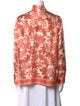 Max Mara Silk Printed Button-Up Top