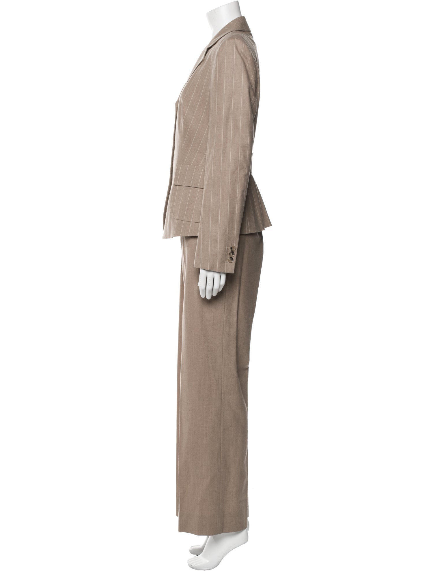 Max Mara Virgin Wool Striped Pantsuit