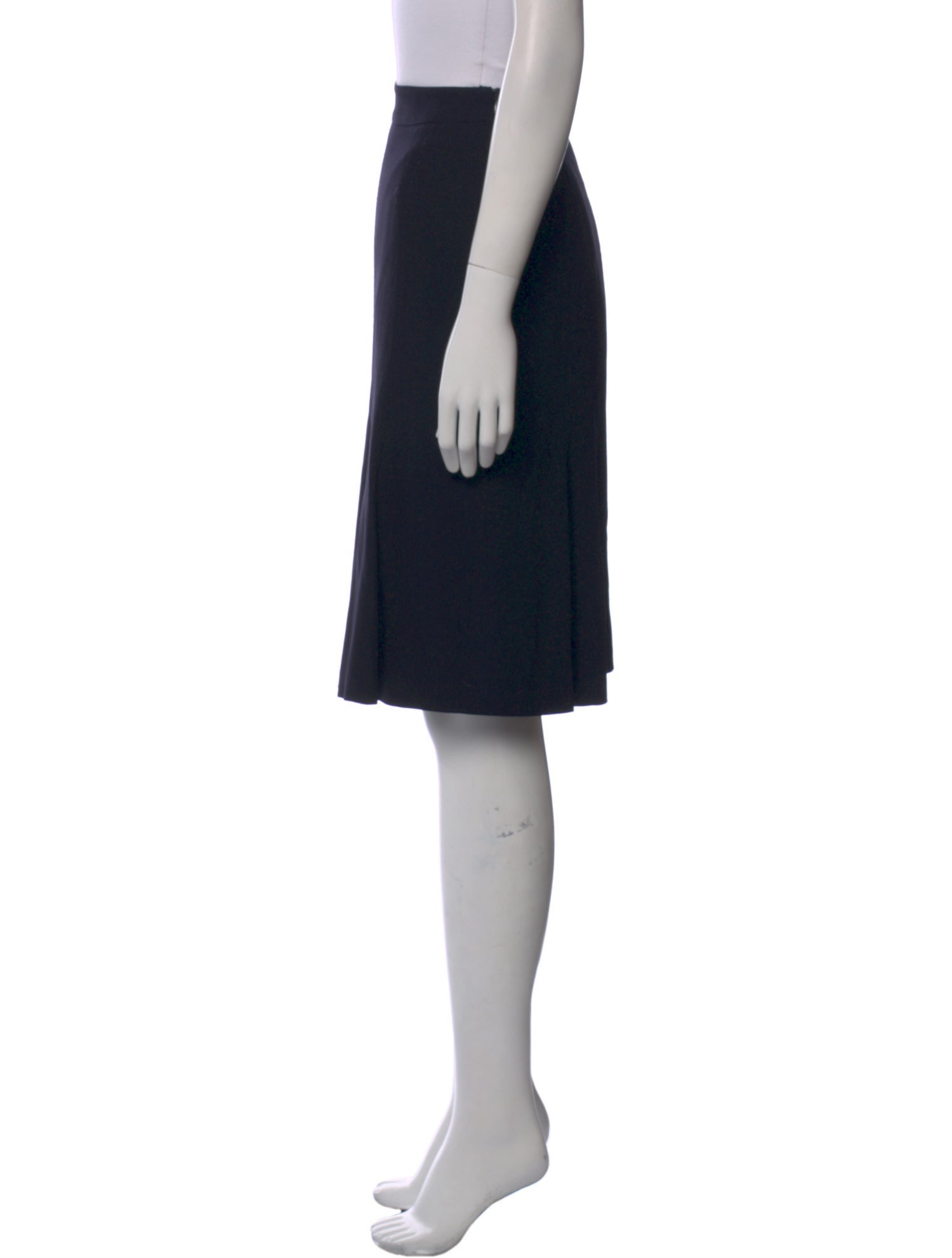 Max Mara Virgin Wool Knee-Length Skirt