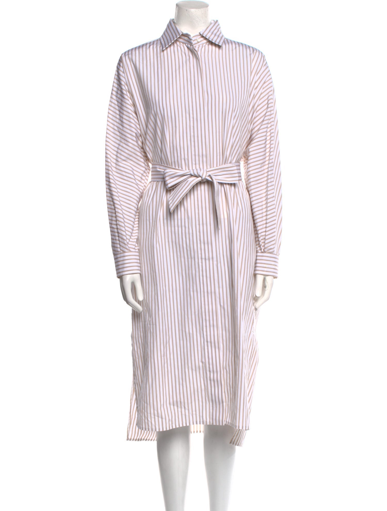Max Mara Striped Midi Length Dress