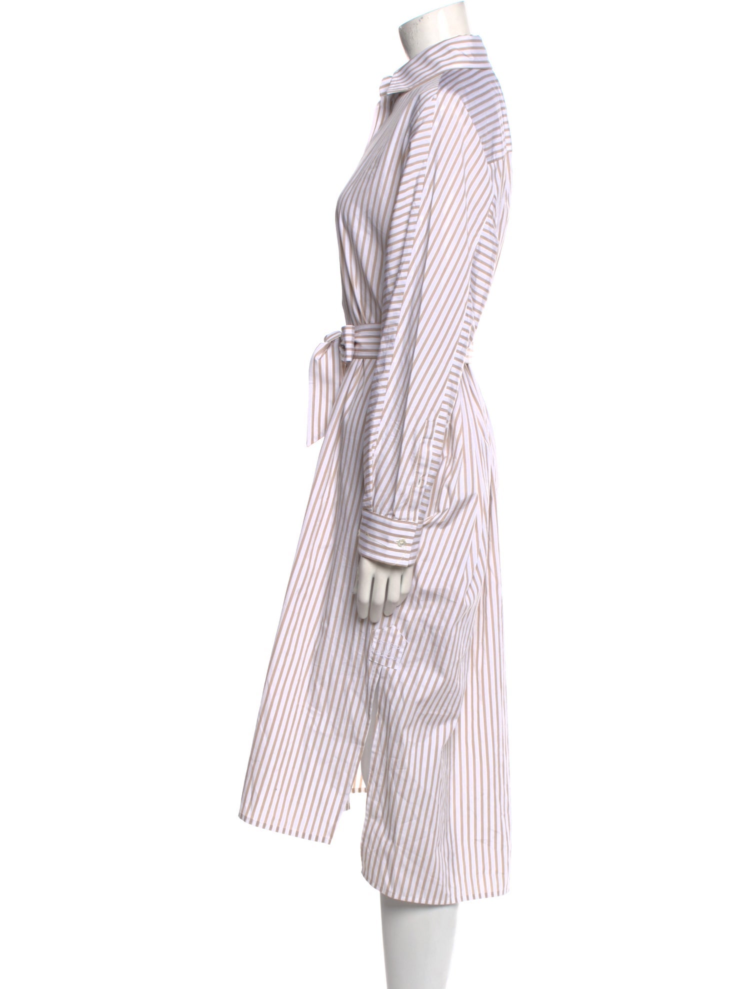 Max Mara Striped Midi Length Dress