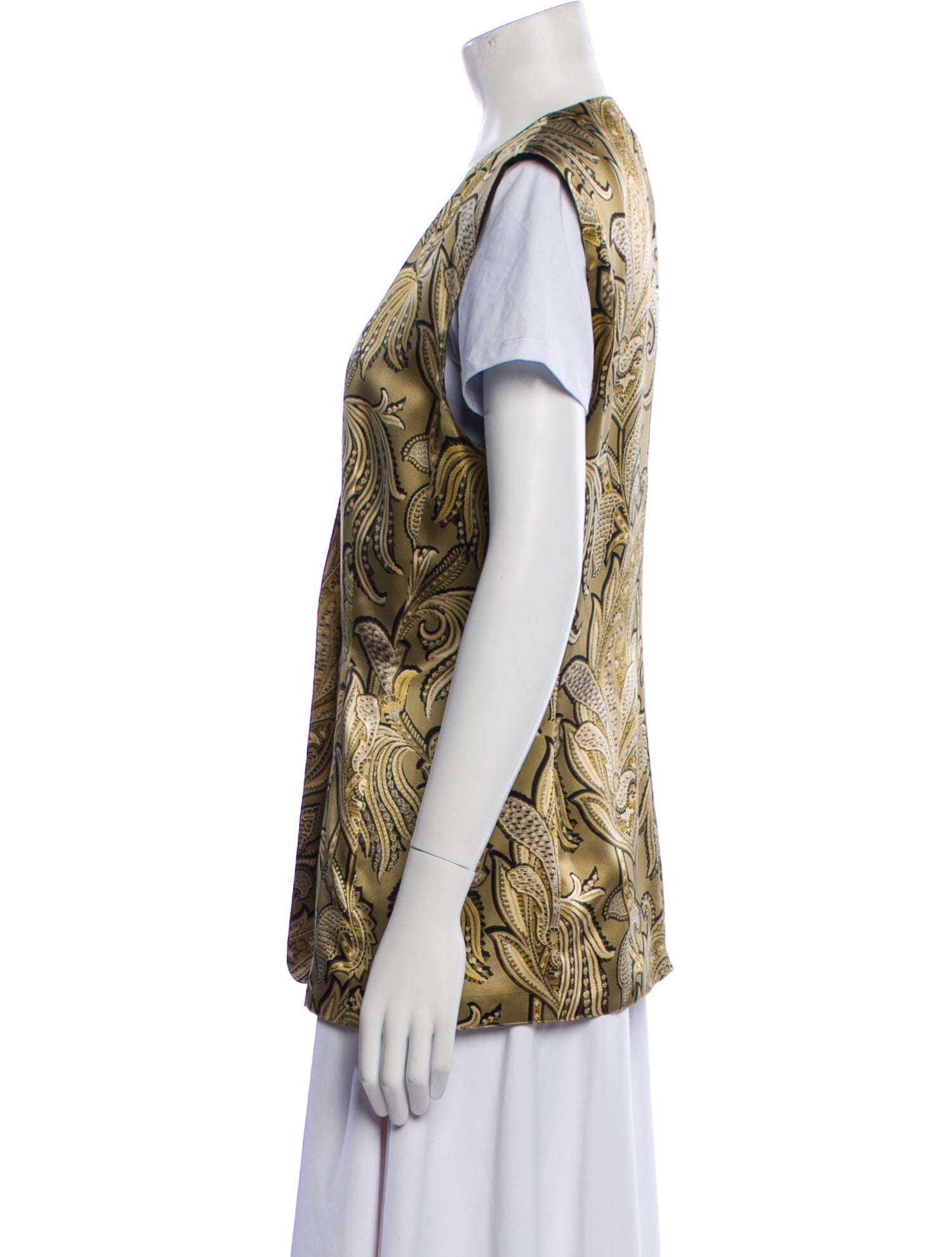 Max Mara Silk Printed Vest