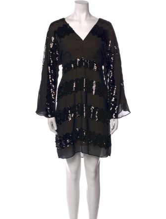 Max Mara V-Neck Mini Dress