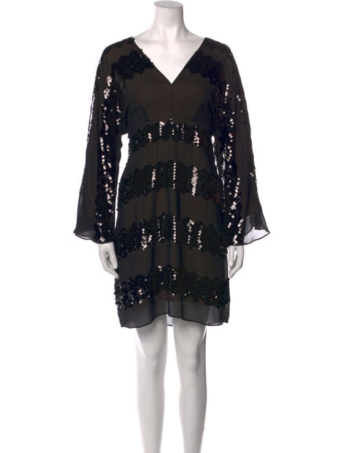 Max Mara V-Neck Mini Dress