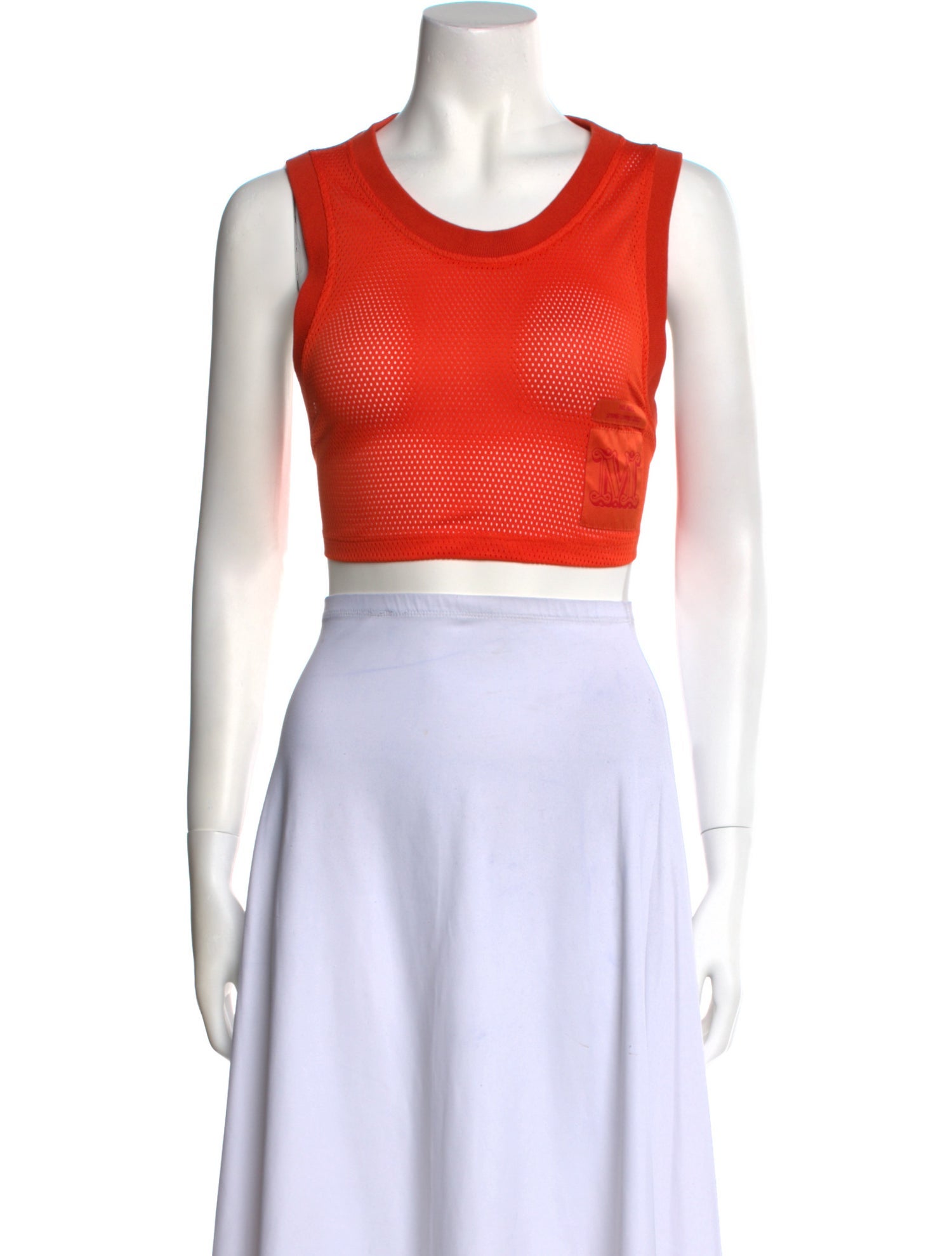 Max Mara Scoop Neck Sleeveless Crop Top