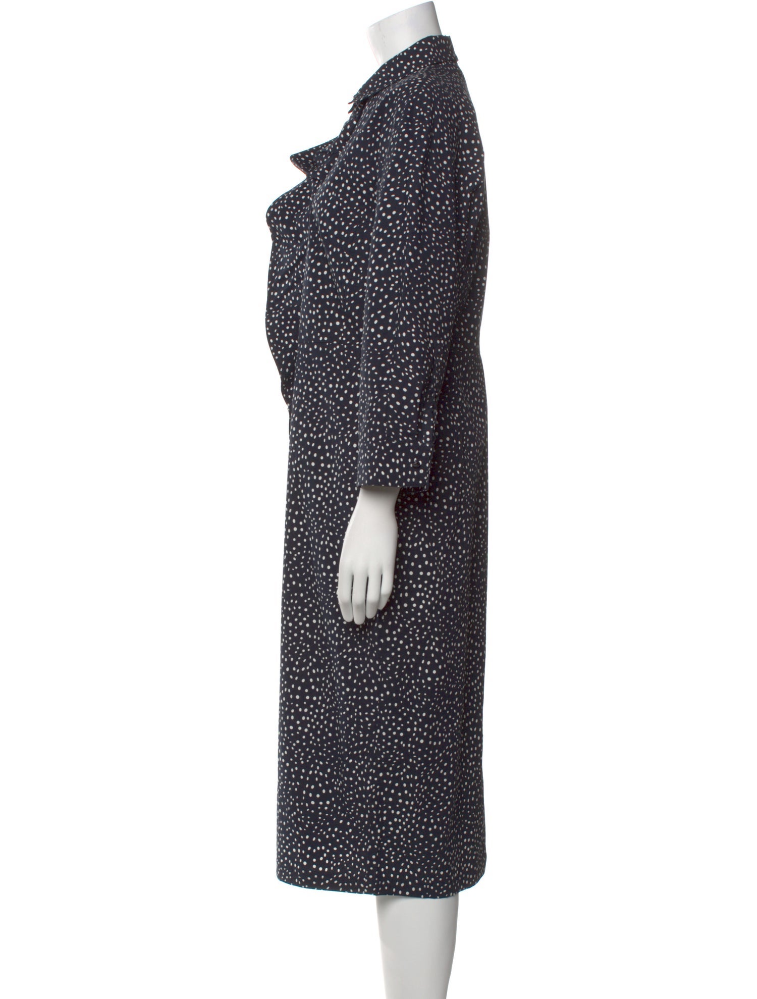 Max Mara Polka Dot Print Midi Length Dress