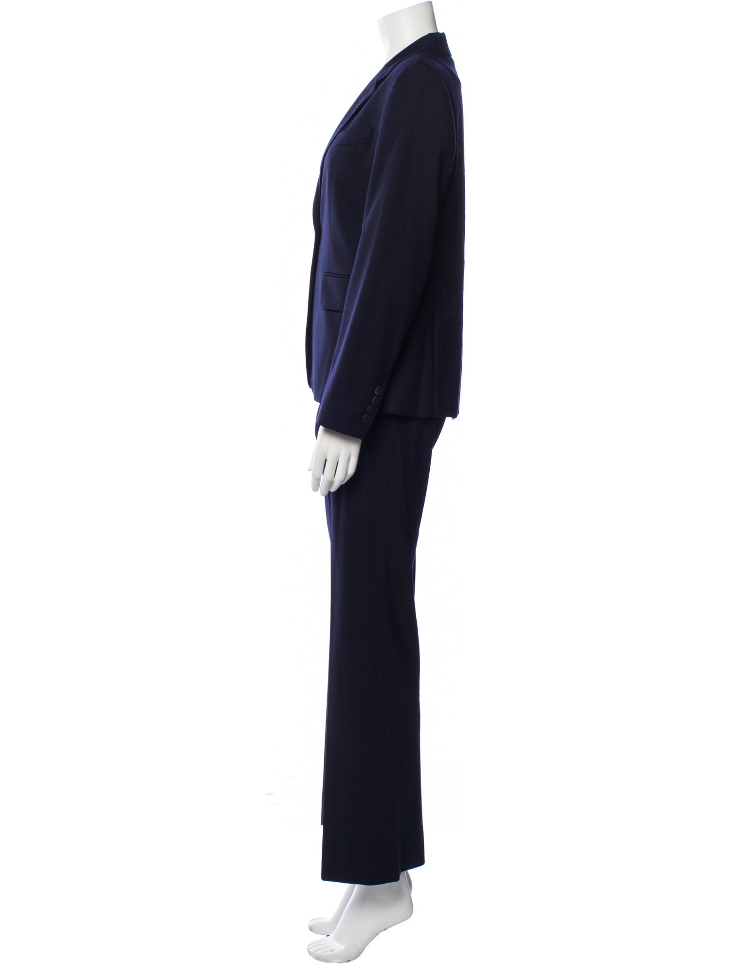 Max Mara Virgin Wool Pleated Accents Pantsuit