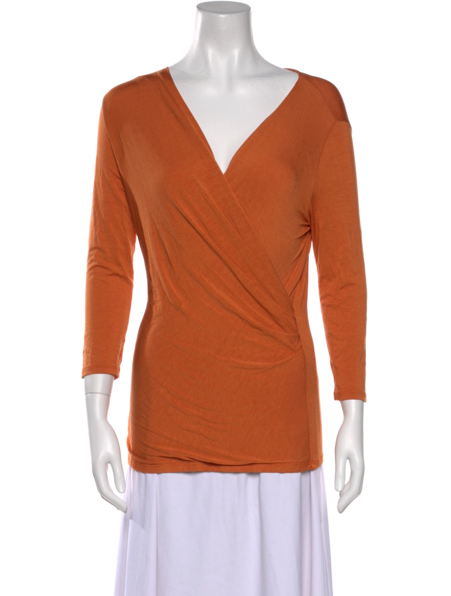 Max Mara V-Neck Three-Quarter Sleeve Top