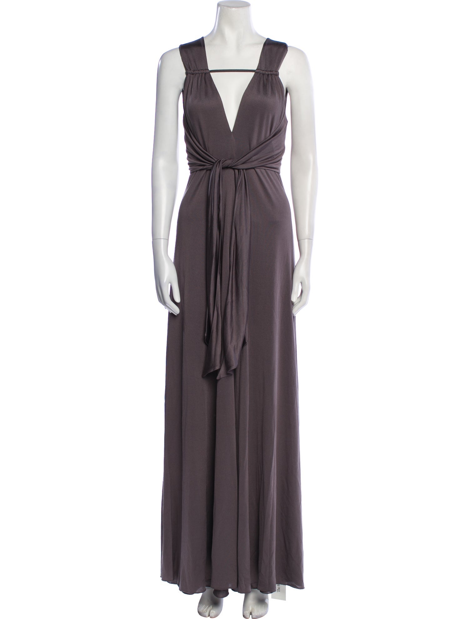Max Mara V-Neck Long Dress