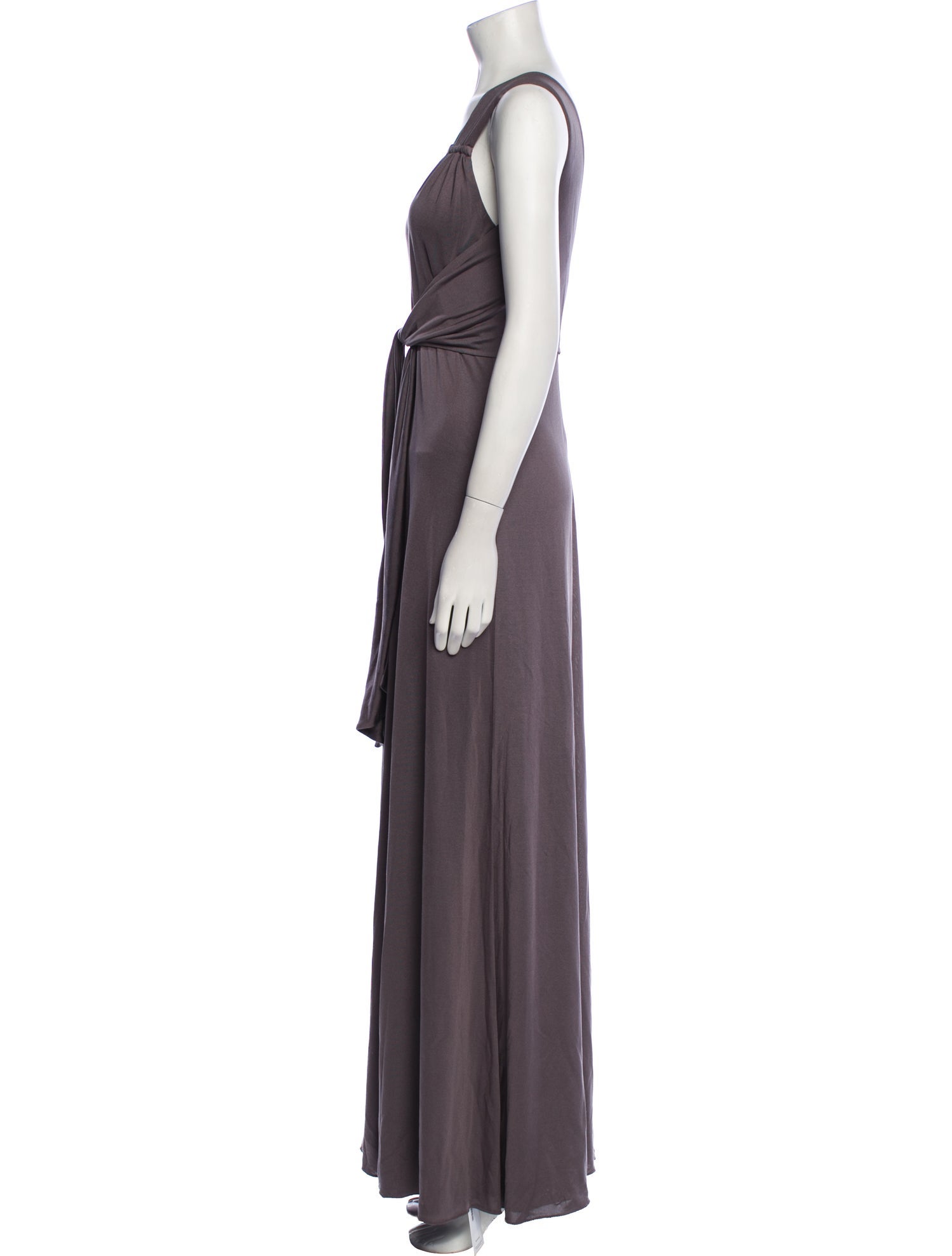 Max Mara V-Neck Long Dress