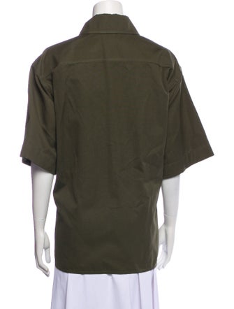 Max Mara Three-Quarter Sleeve Button-Up Top