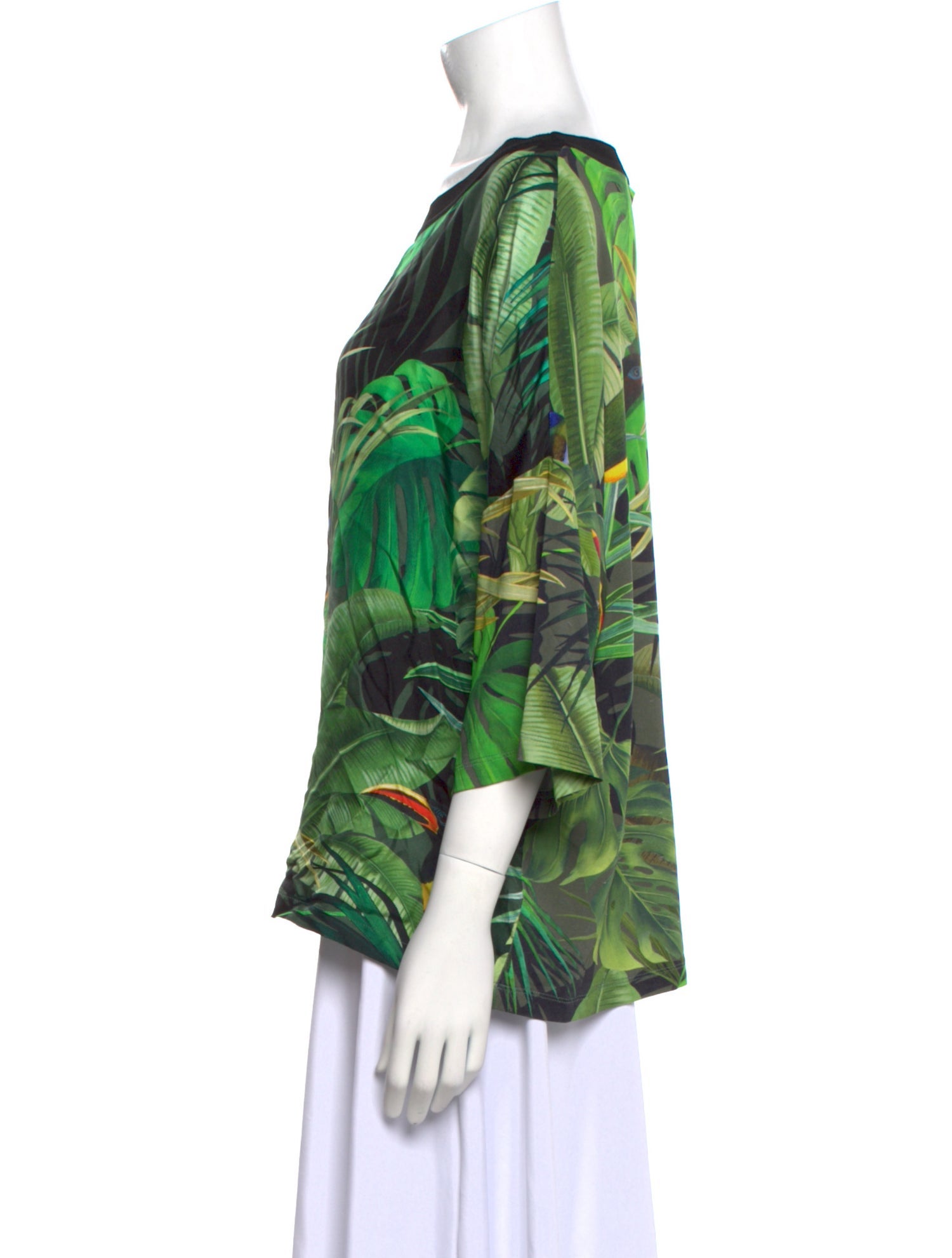Max Mara Printed Scoop Neck Blouse
