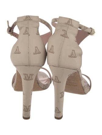 Max Mara Leather T-Strap Sandals