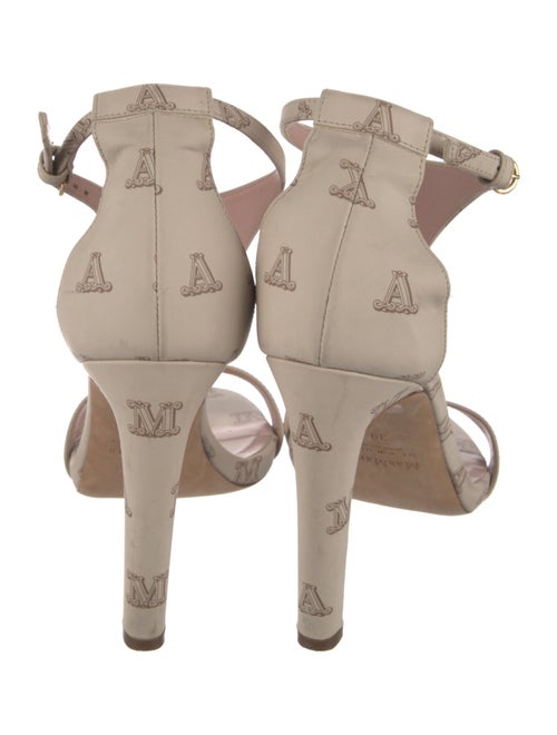 Max Mara Leather T-Strap Sandals