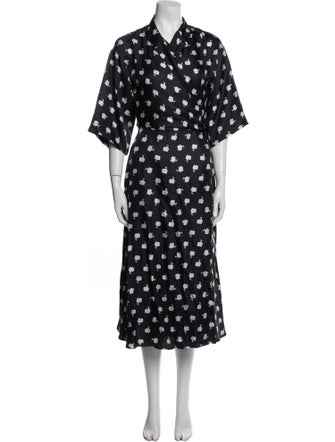 Max Mara Polka Dot Print Robe