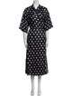 Max Mara Polka Dot Print Robe