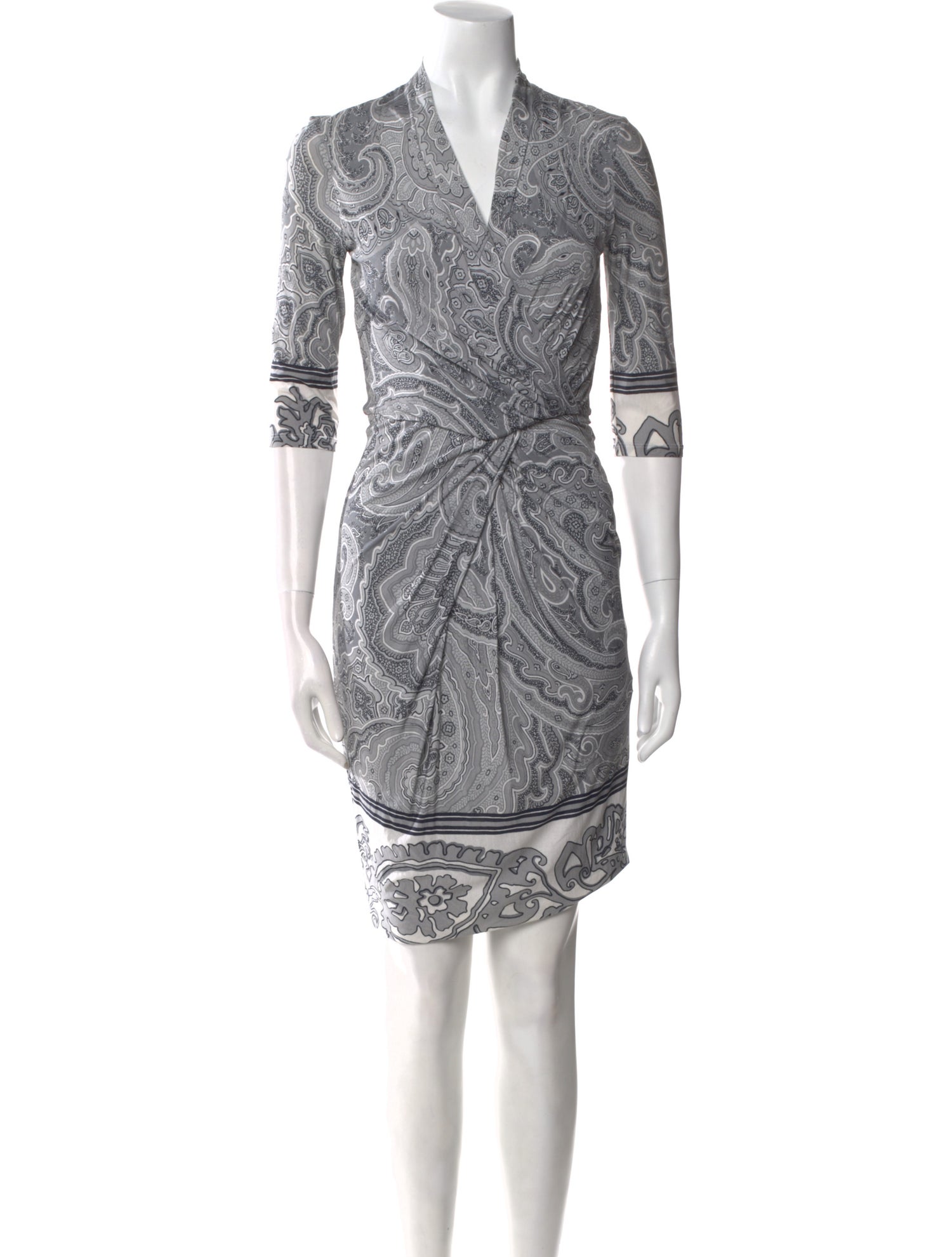 Max Mara Paisley Print Knee-Length Dress
