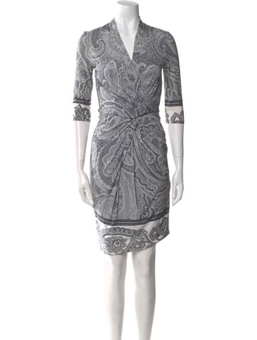 Max Mara Dresses Paisley Print Knee-Length Dress XS