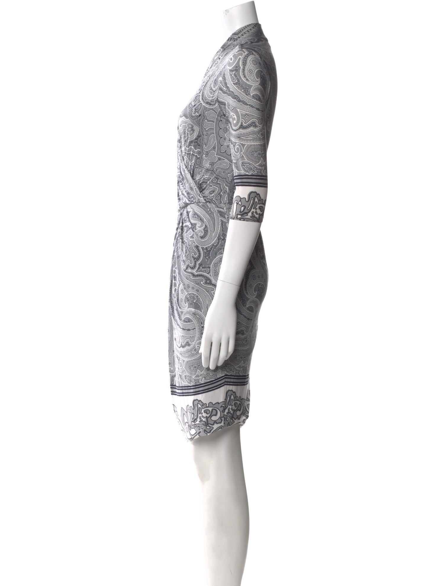 Max Mara Paisley Print Knee-Length Dress