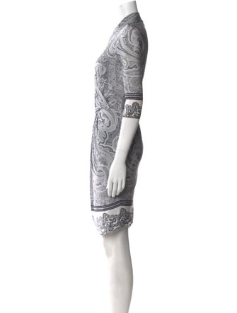 Max Mara Paisley Print Knee-Length Dress