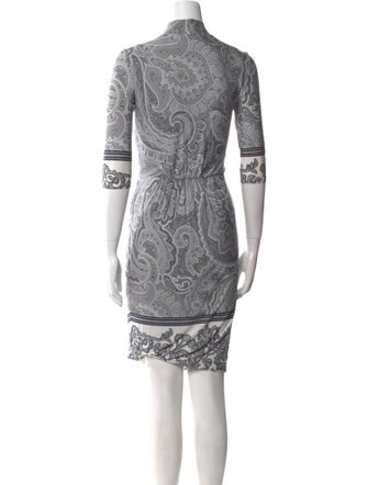 Max Mara Paisley Print Knee-Length Dress