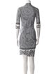 Max Mara Paisley Print Knee-Length Dress