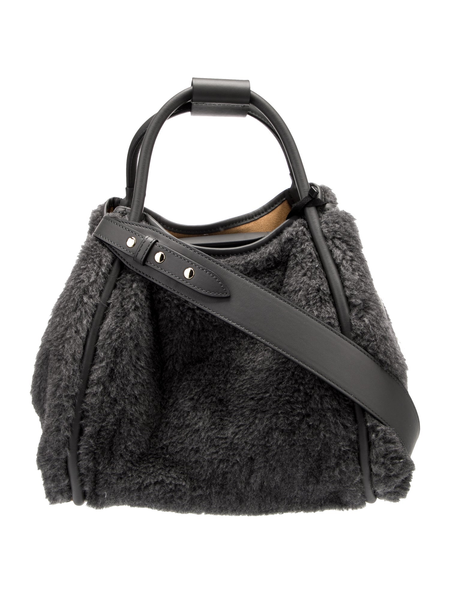 Max Mara Shearling Top Handle Bag w/ Tags