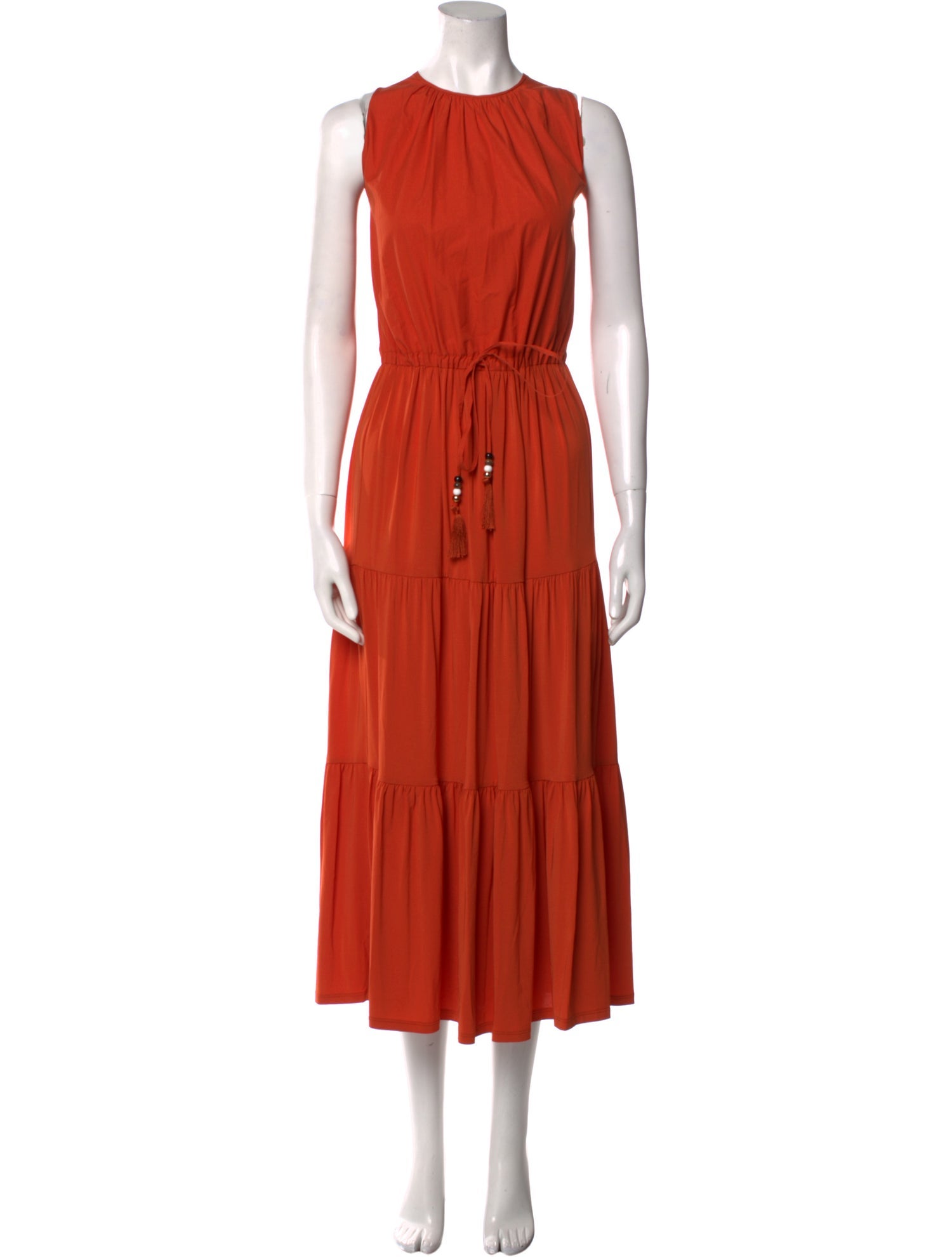 Max Mara Crew Neck Midi Length Dress