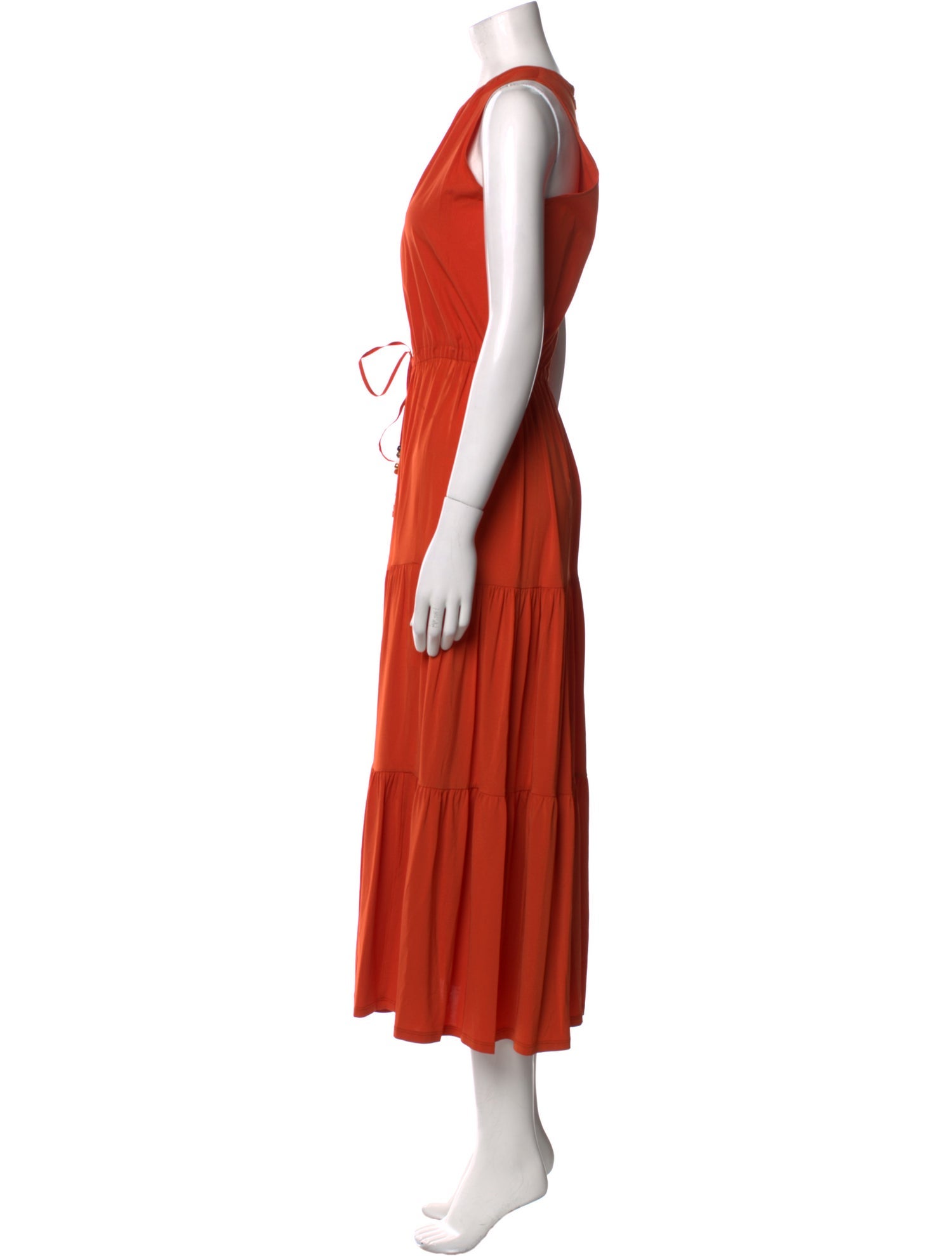 Max Mara Crew Neck Midi Length Dress