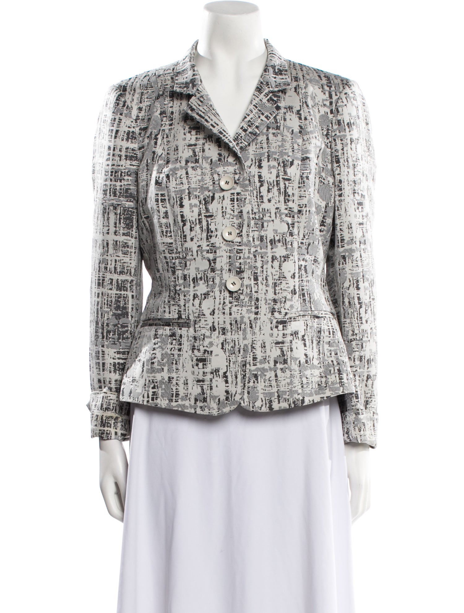Max Mara Tweed Pattern Blazer