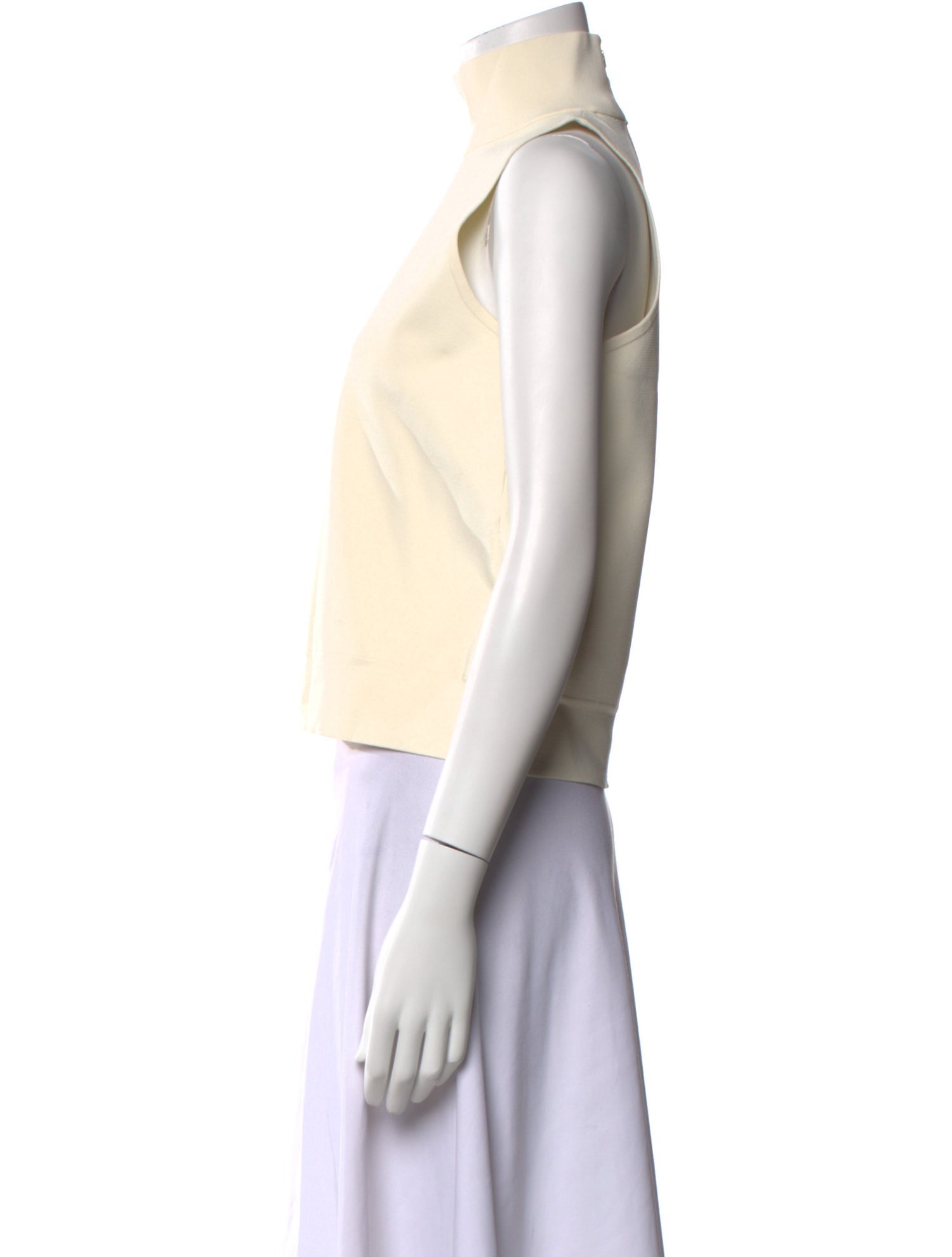 Max Mara Mock Neck Sleeveless Crop Top