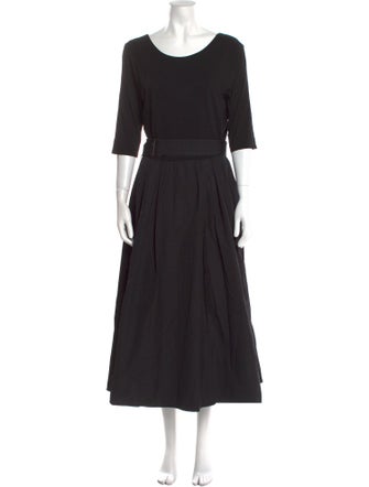 Max Mara Scoop Neck Long Dress