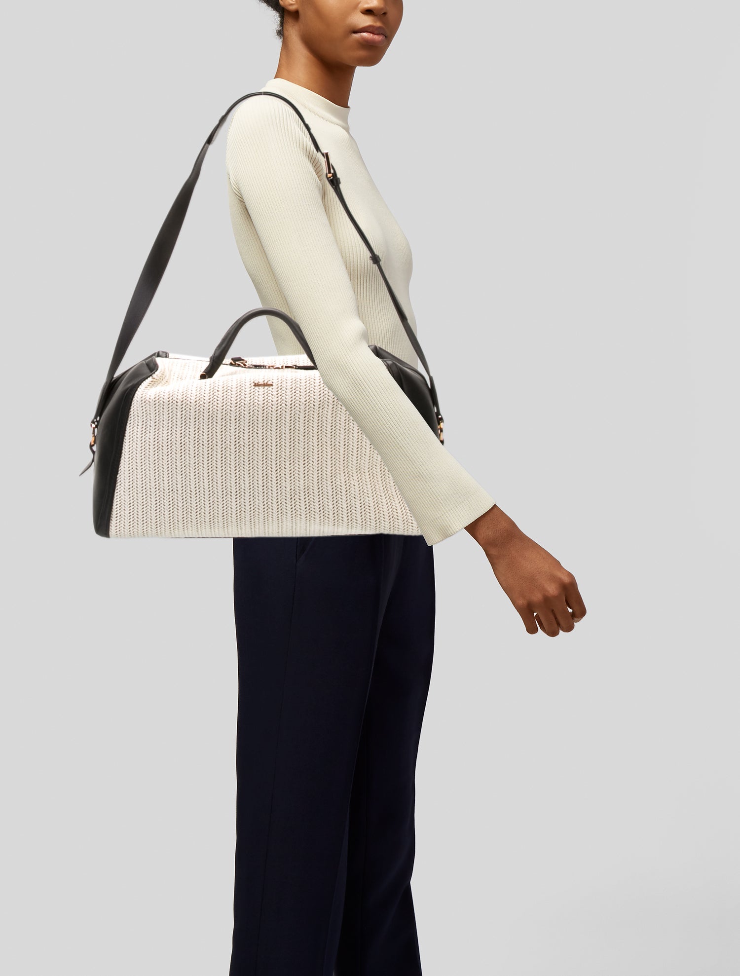 Max Mara Straw Weekender Bag