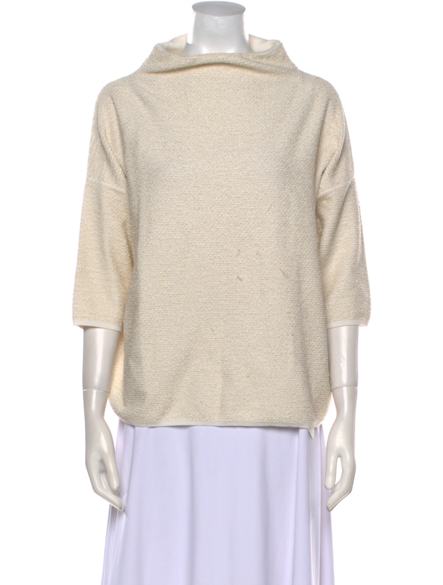 Max Mara Turtleneck Three-Quarter Sleeve Sweatshirt