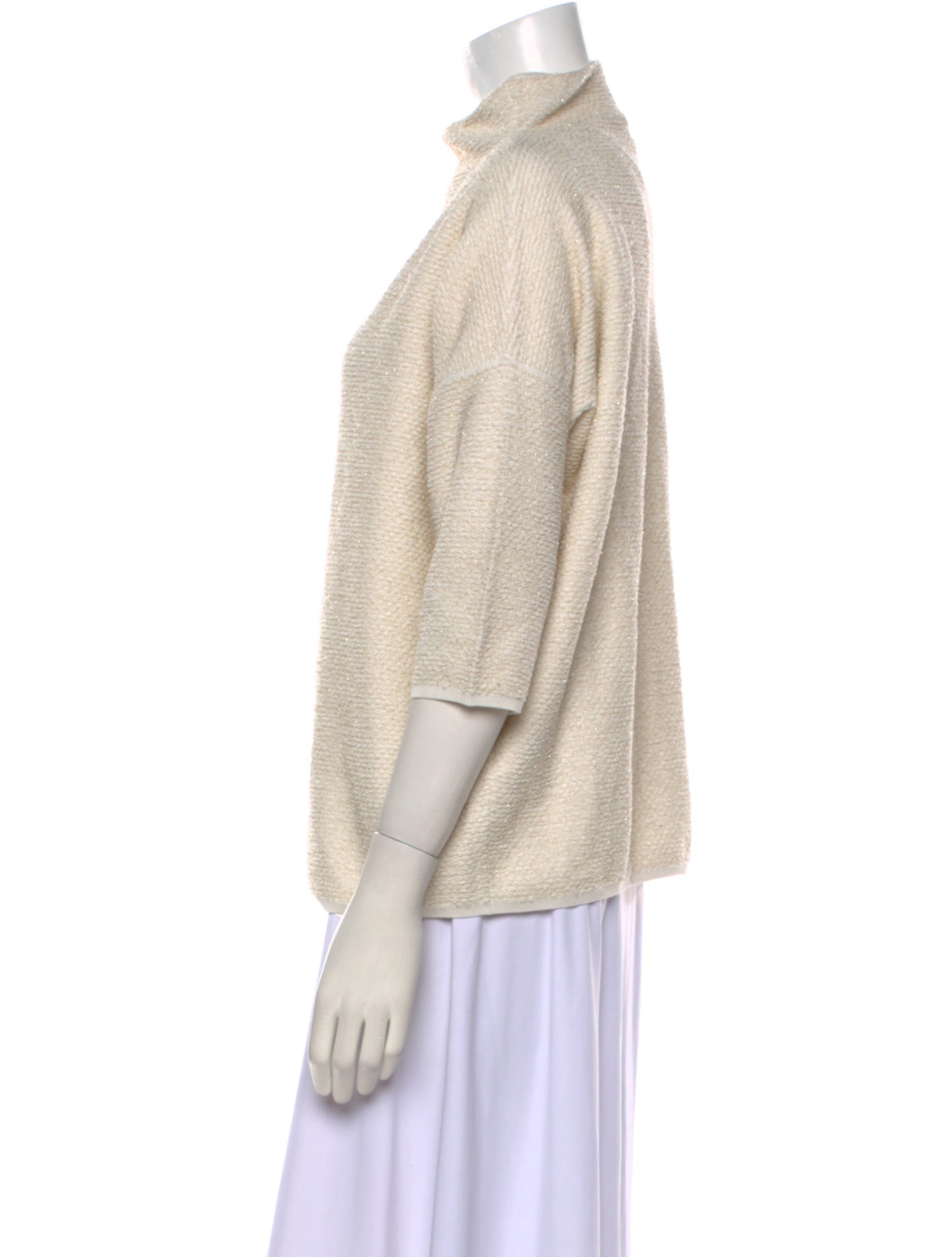 Max Mara Turtleneck Three-Quarter Sleeve Sweatshirt