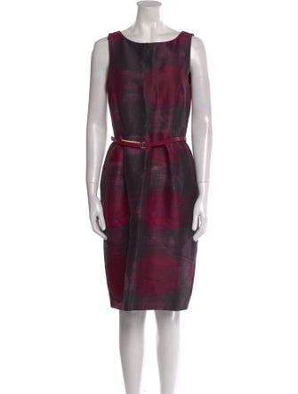 Max Mara Printed Knee-Length Dress
