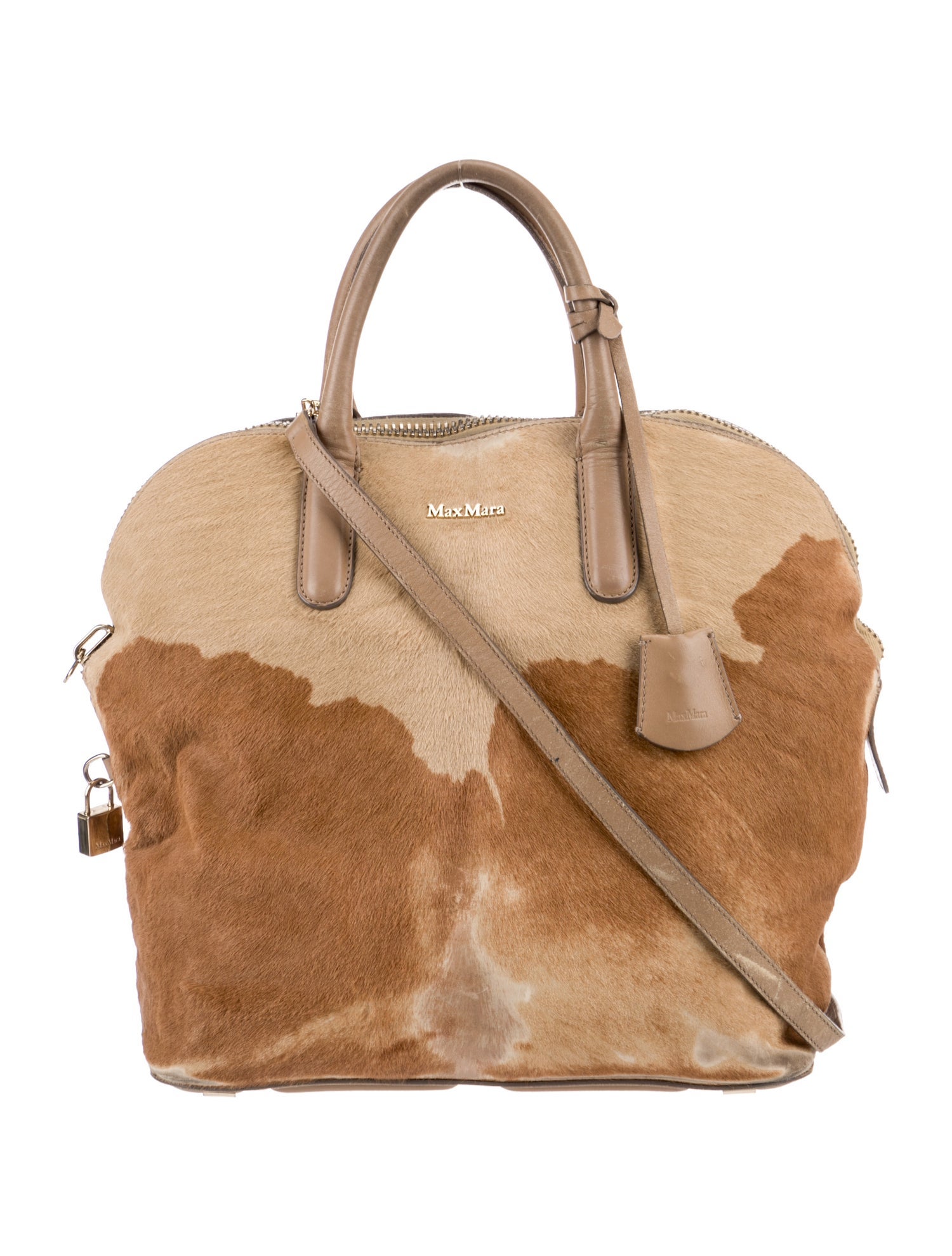 Max Mara Ponyhair Top Handle Bag