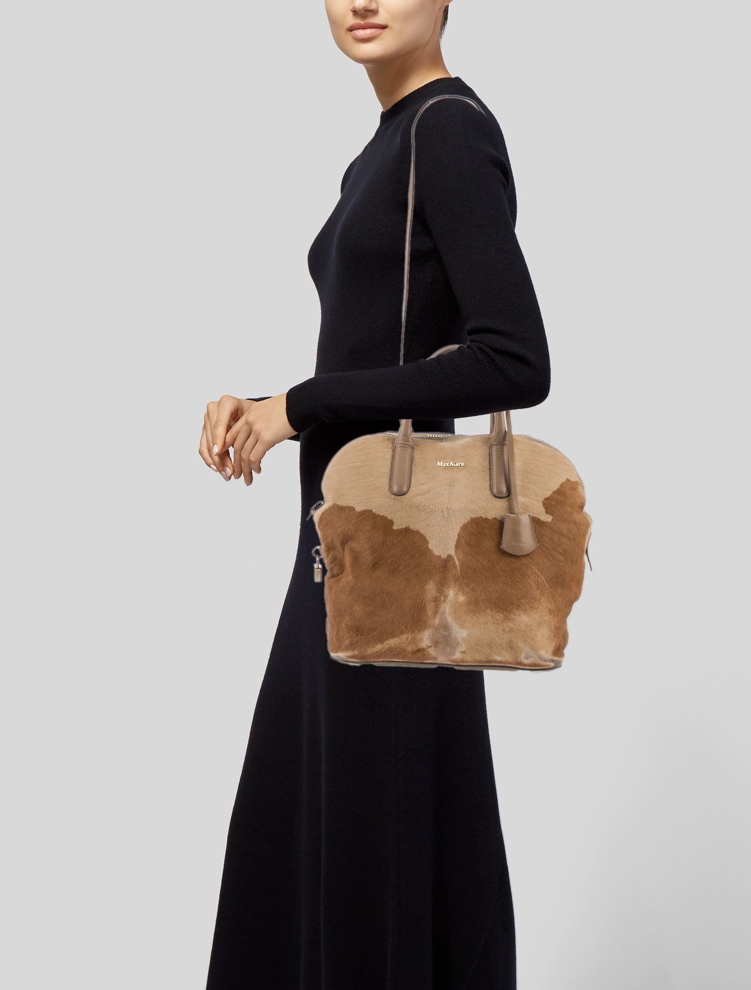 Max Mara Ponyhair Top Handle Bag