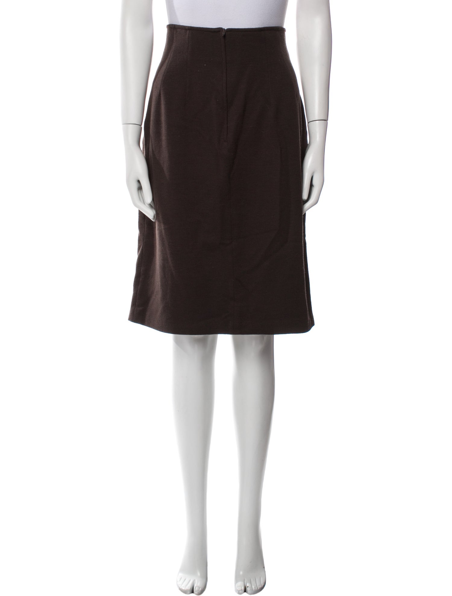 Max Mara Virgin Wool Knee-Length Skirt