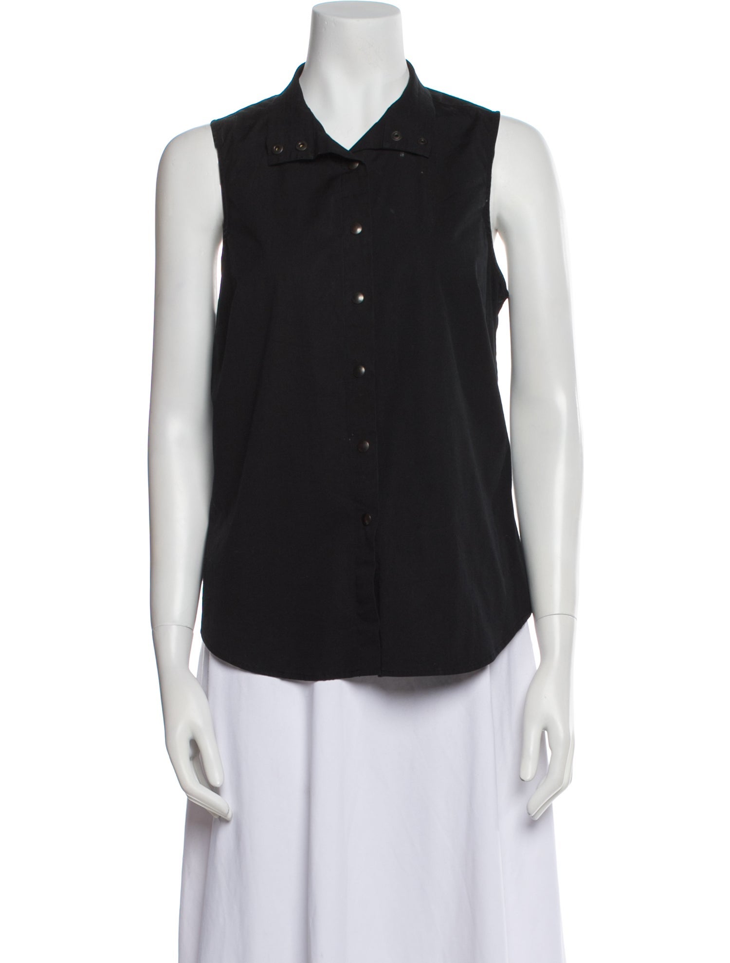 Max Mara Sleeveless Button-Up Top