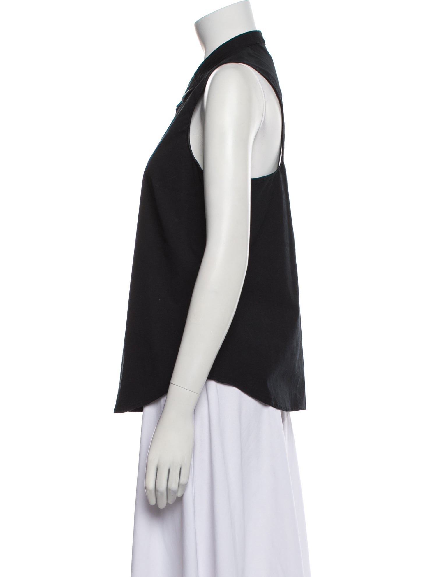 Max Mara Sleeveless Button-Up Top