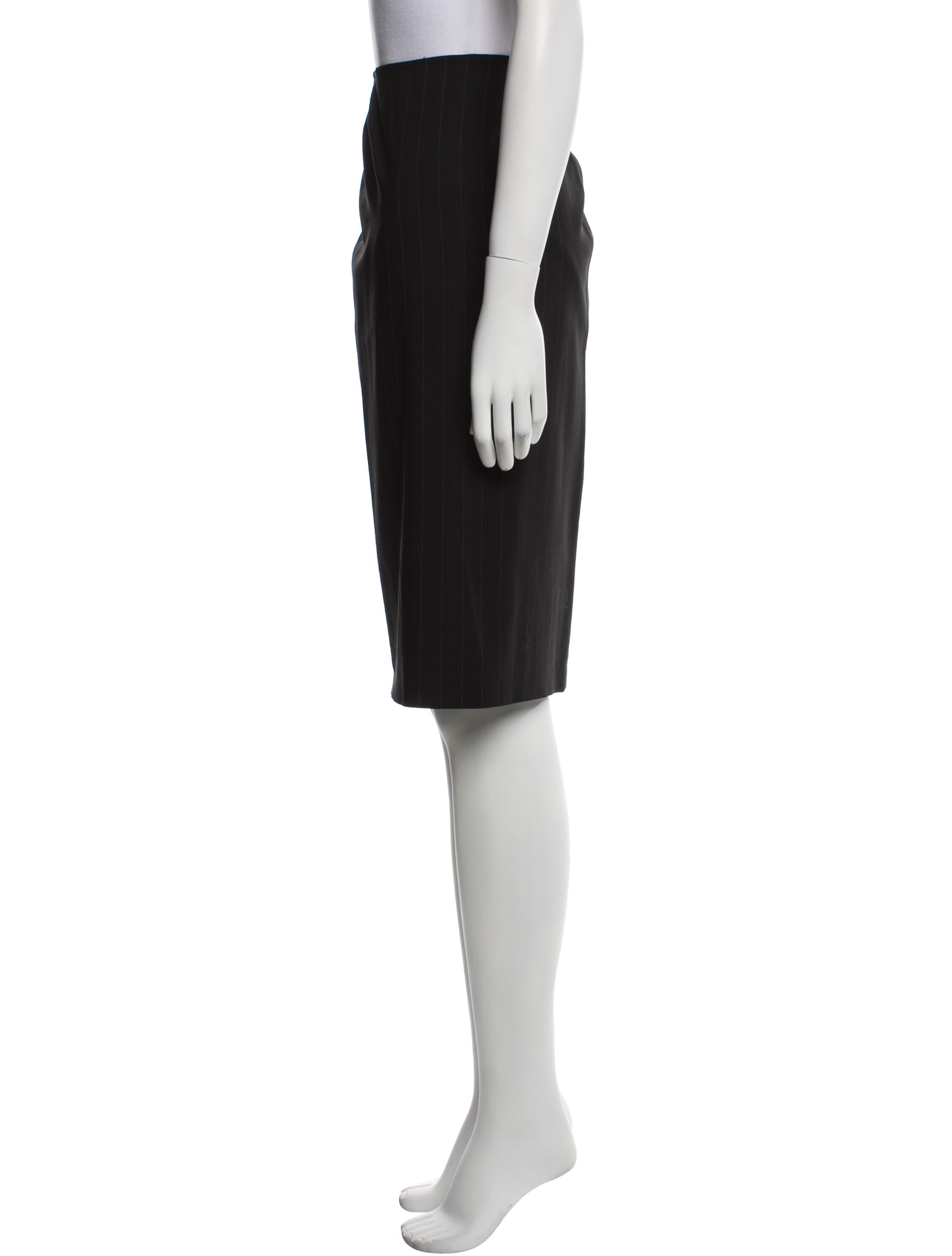 Max Mara Virgin Wool Knee-Length Skirt
