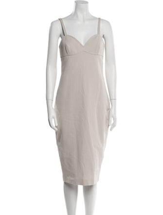 Max Mara V-Neck Midi Length Dress