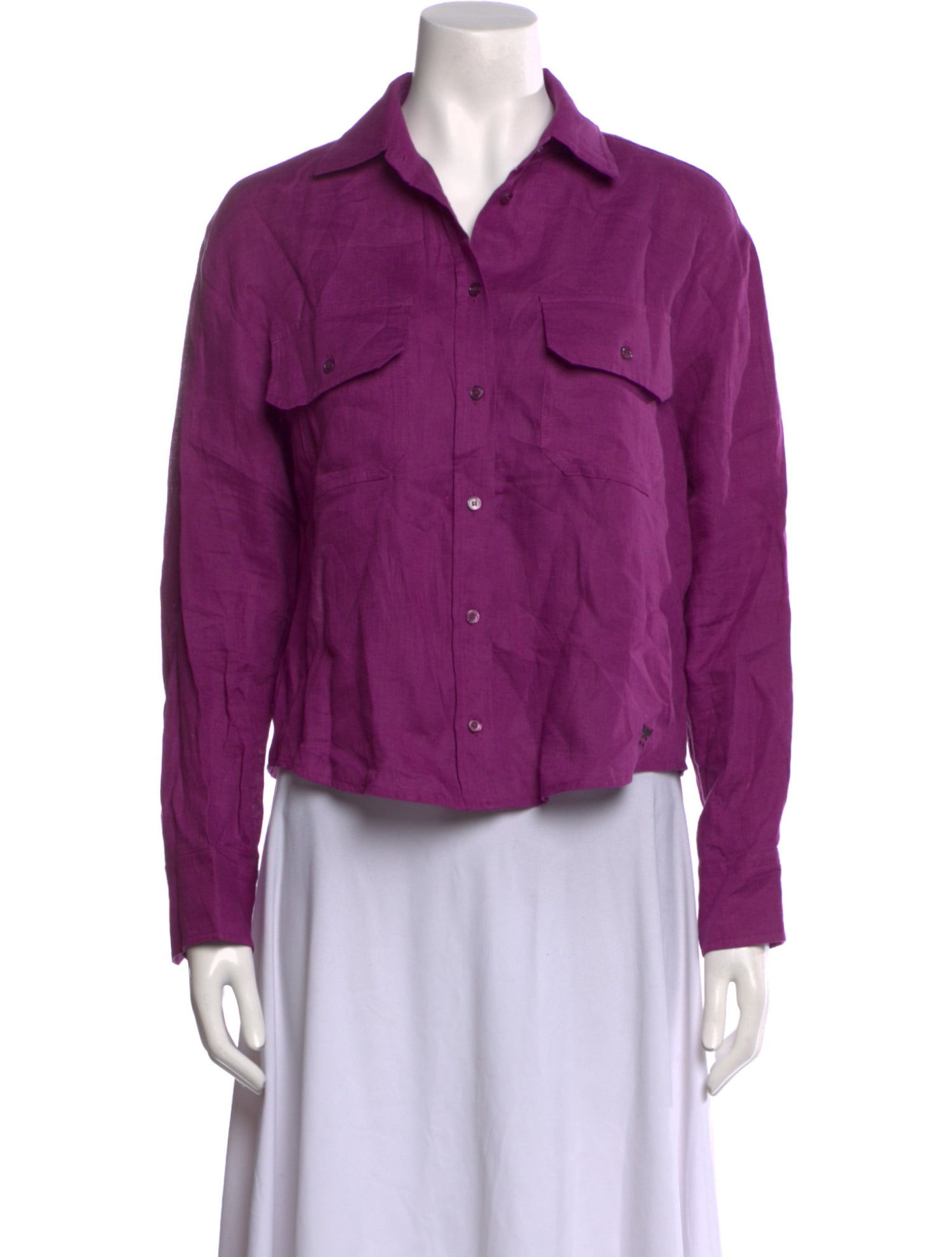 Max Mara Long Sleeve Button-Up Top