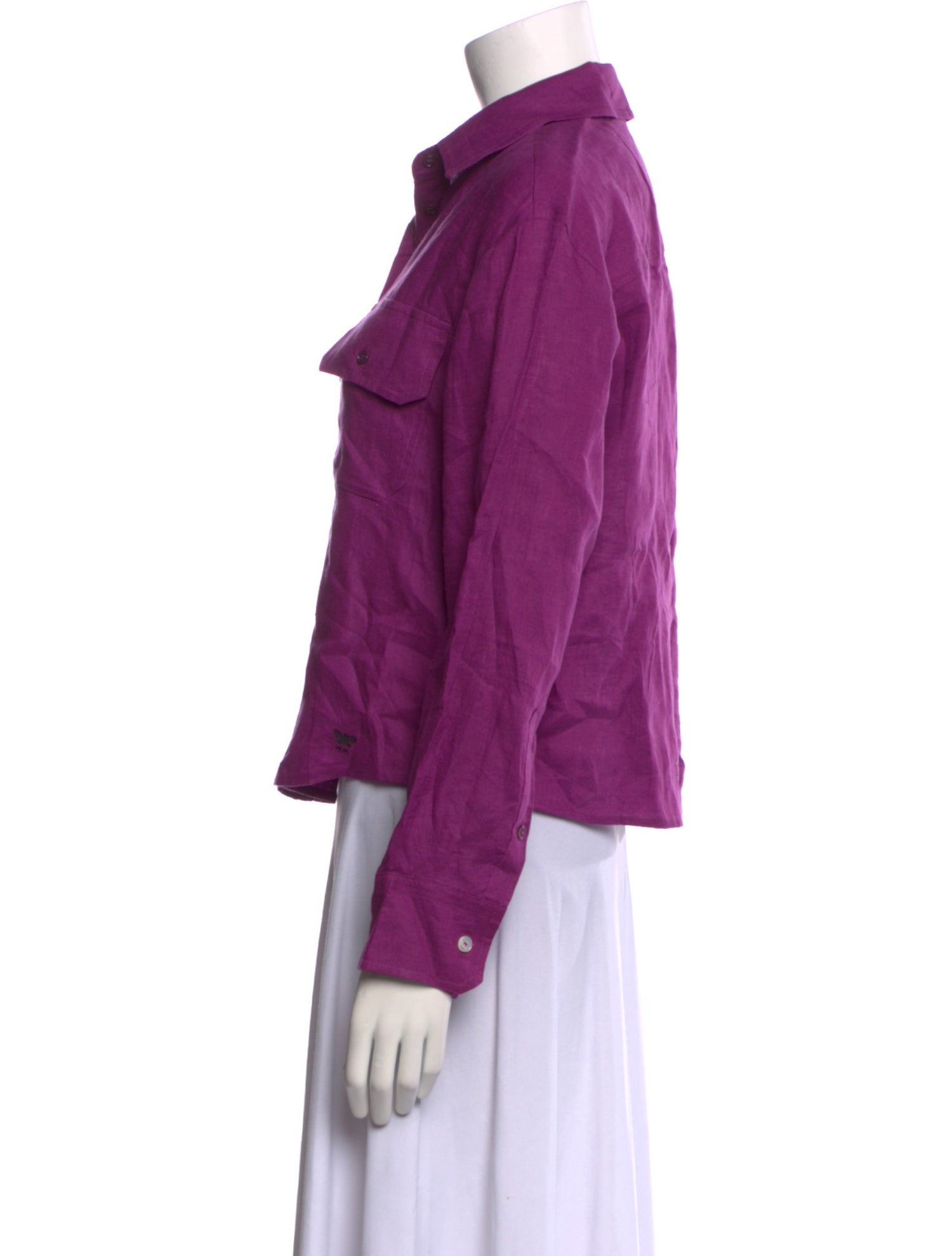 Max Mara Long Sleeve Button-Up Top