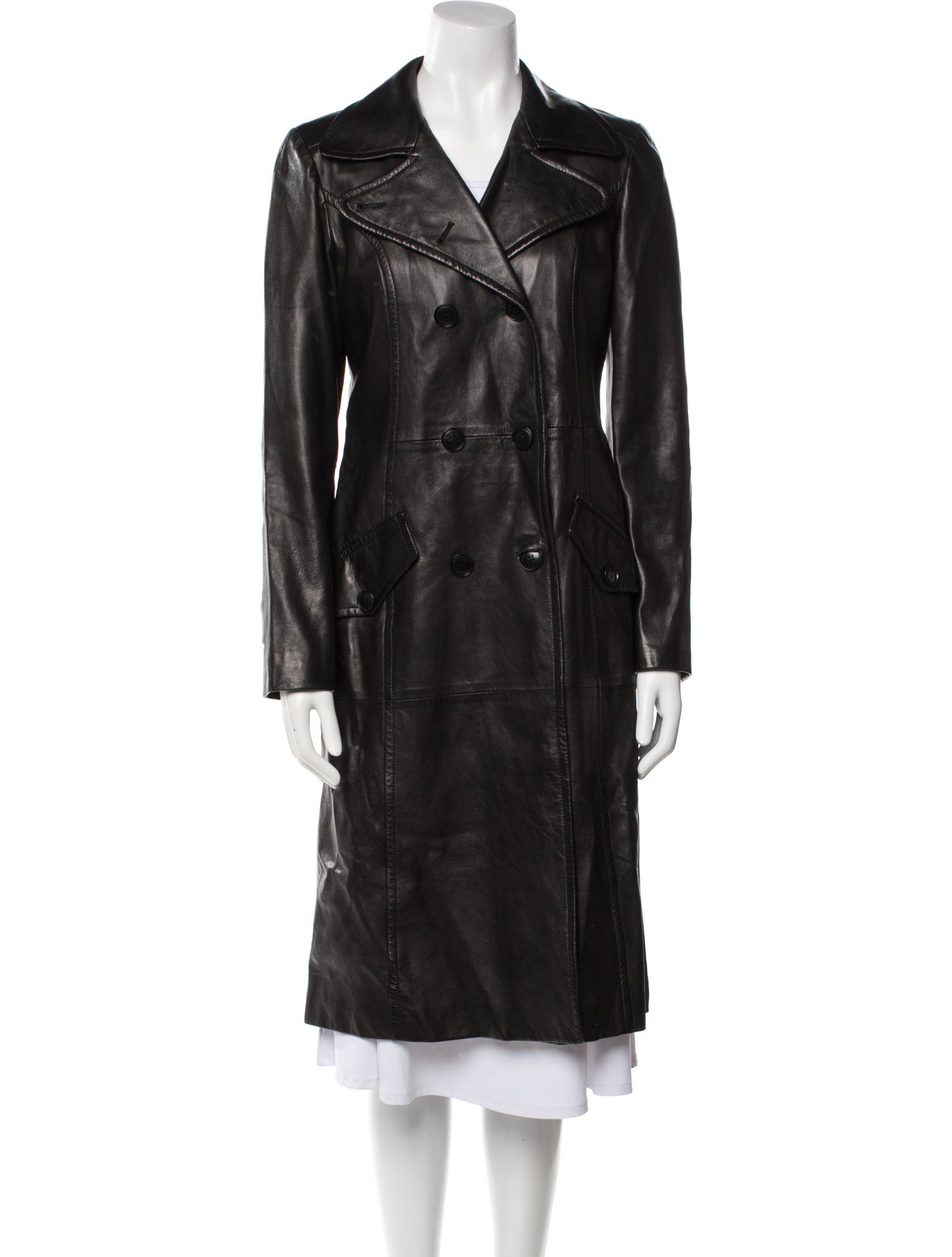 Max Mara Leather Trench Coat