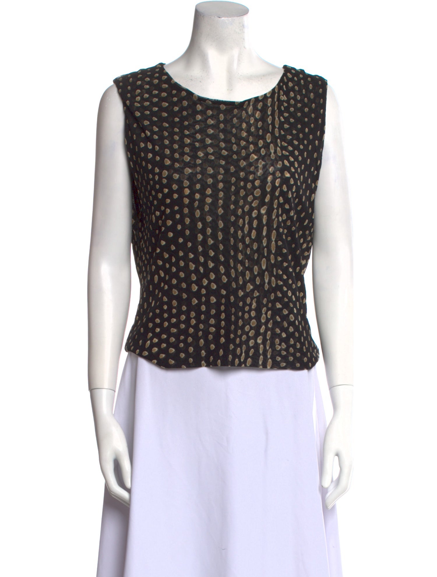 Max Mara Printed Scoop Neck Top
