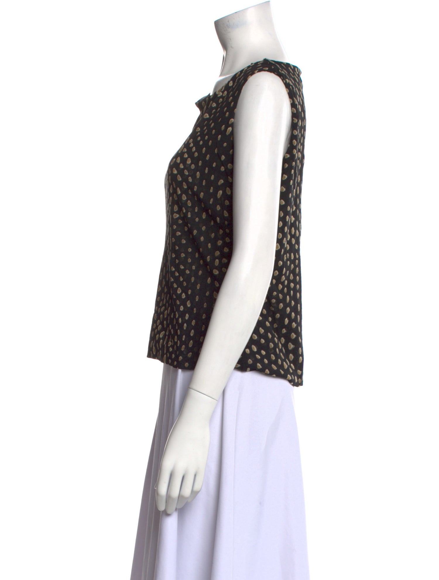 Max Mara Printed Scoop Neck Top