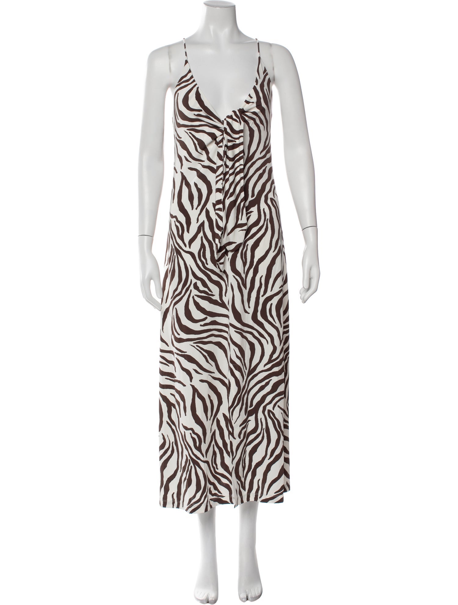 Max Mara Animal Print Long Dress