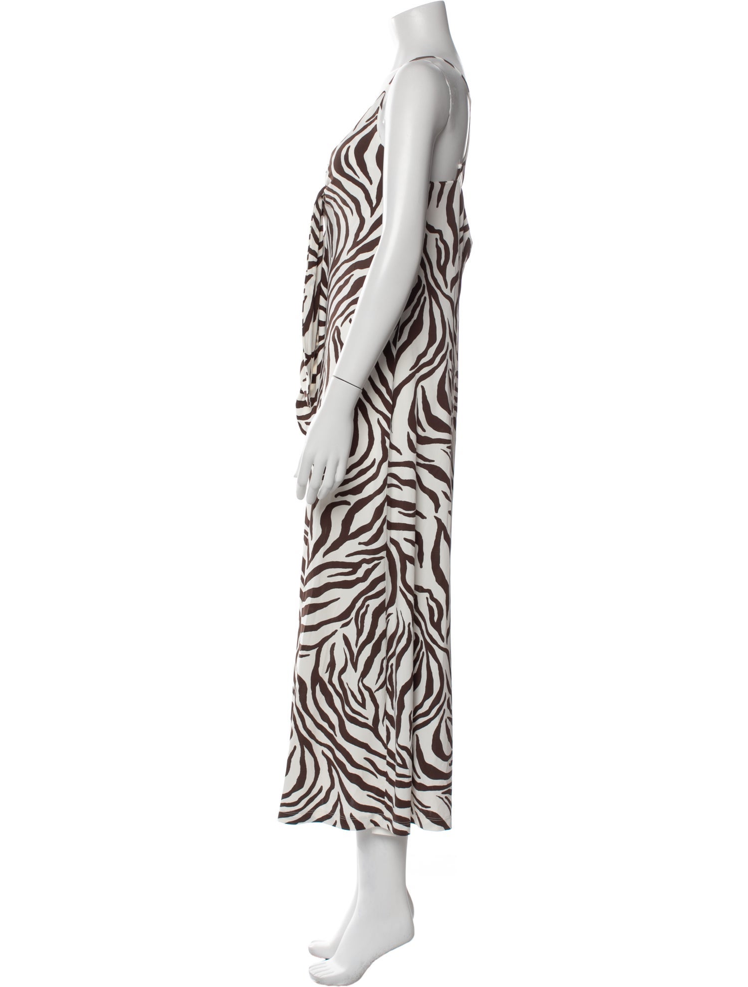 Max Mara Animal Print Long Dress